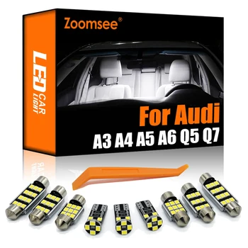 Zoomsee Nejlepší Canbus Pro Audi A3 8L 8V 8P A4 B5 B6 B7 B8, A5, A6 C5 C6 C7 A7 A8 D2 D3 Q5 Q7 Vozidla LED Vnitřní Dome, Mapa, Lehké Kit
