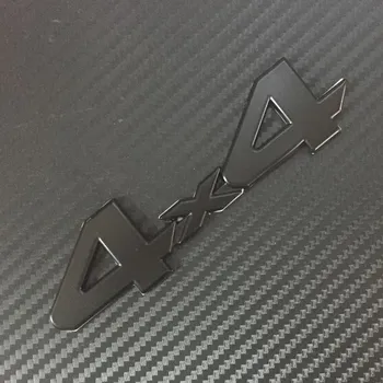 Auto Odznak 4x4 pohon všech Čtyř kol Black Metal pro SUV, Motor Znaku Straně Samolepka