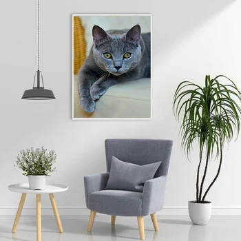 5D DIY Diamantový Malování Black Cat Plné Náměstí/Kolo Pryskyřice Diamond Výšivky Zvířat Mozaiky Obrazu Drahokamu bytové Dekorace