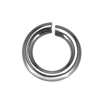 DoreenBeads 200ks Stříbrné Barvy z Nerezové Oceli, Otevřené Skok Prsteny 8mmx1.5 mm (B18884) yiwu