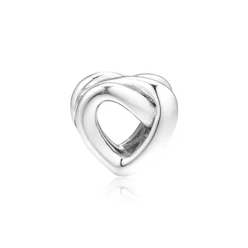 Vázané Srdce Korálky Stříbro 925 Náramky Přívěsky Šperky Den matek Stříbro Kouzlo Korálků pro Výrobu Šperků v Pořádku DIY Závěry