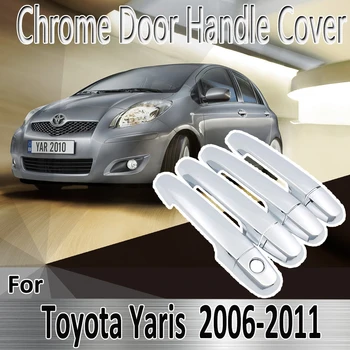 Pro Toyota Yaris Vitz XP90 2006~2011 2007 2008 2009 Styling Samolepky Dekorace Chrome Klika Kryt Přestavět Auto Příslušenství