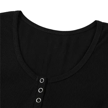 2020 Ženy Módní Dlouhý Rukáv T-shirt Dámy Ležérní Top pro Nákupy Bude Denně Nosit pletené