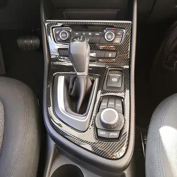Uhlíkové Vlákno Styl-2018 ABS Chrom Středové Konzole Řadící Rám Kryt Střihu pro BMW 218i Gran Tourer F45 F46