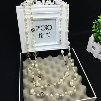 XL20 šperky, slavné značky neckless květiny dlouhý perlový sautoir collier femme perle náhrdelník collares largos ženy příslušenství
