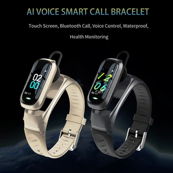 B9 IP68 Vodotěsné Chytrý Náramek Bluetooth Sluchátka Odpověď Volání Hlasové Ovládání Smart Band Srdeční Frekvence Fitness Smartwatches