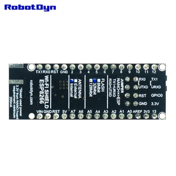 RobotDyn Nano V3 Wi-Fi Štít - ESP8266, 32Mbit (4Mbyte) Flash, Vnitřní anténa, kompatibilní s Arduino NANO pro Elektronické DIY