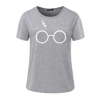 CHSDCSI Krátký Rukáv T košile Módní Brýle Print T Shirt Pro Ženy Letní Vtipné Ženské Kolem Krku Tee Ladies T-shirt S-XXL