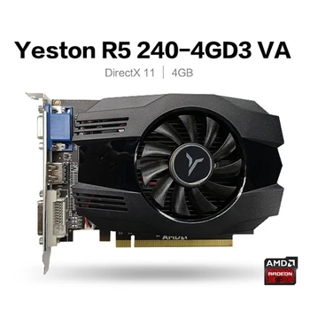 Yeston Radeon R5 240 GPU 4GB GDDR3 64bit Herní Desktop PC Video Grafické Karty podpora VGA/DVI-D/HDMI-kompatibilní