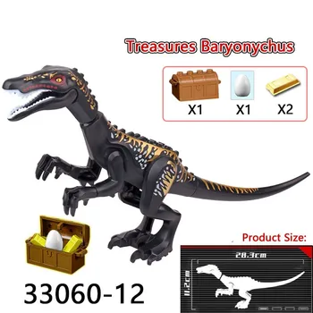 560pcs Jurský Reload Tyrannosaurus Rex Stavební bloky Dinosauří Svět s Auto Údaje Cihly Hračky Pro Děti