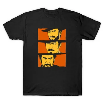 Hodný, Zlý a Ošklivý Umění Tričko Vintage Stylu Westernu tričko Eastwood tričko Top Tees