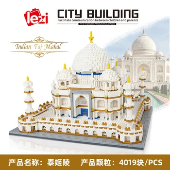 Bloky světově Proslulé Architektury Taj Mahal 3D Model diamond Stavební Bloky 4019Pcs Cihly Tvůrce Vzdělávací Hračky pro Děti