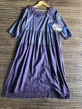 Lamtrip kawaii polovina rukáv bavlna patchwork krajky obojek pan peter šaty mori dívka roku 2020 podzim