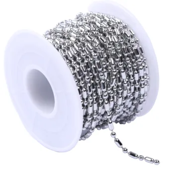 Onwear 10meters/roll Šperky Řetízek 2,4 mm Koule Korálky z Nerezové Oceli Řetězy Pro Diy Náhrdelník
