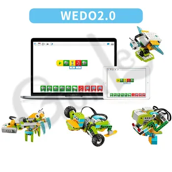 Technic Kompatibilní vtip logoes Wedo 2.0 Vzdělávací Funkce DIY Díly 45300 WeDo 3.0 Set-Stavební Bloky