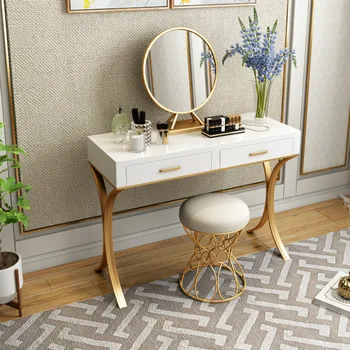 Specializované Make-Up Stůl Mini Nordic Make-Up Ložnice Židle Jednoduchá Komoda Luxusní Princezna Ženy Ložnici Toaletní Stolek, Židle