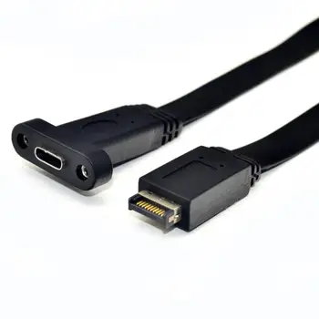 30cm USB 3.1 Přední Panel Záhlaví Typ E Samec Na USB-C Typ C Samice základní Deska Rozšiřující Kabel Konektor kabel drát