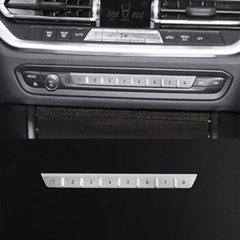 Hliníkové slitiny Auto Rádio digitální tlačítko Klimatizace CD Digitální Kontrolní Tlačítko Kryt Čalounění Nálepka Pro BMW 3 4 SeriesG20 G22