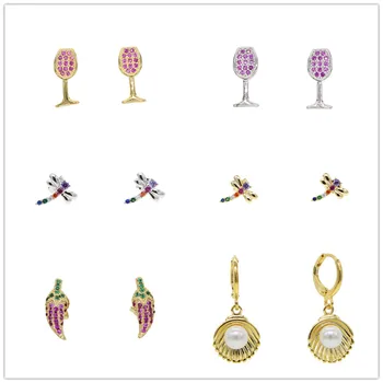 Různé Druhy Letní Roztomilé Mini Barevné Náušnice Elegantní Šperky Pro Ženy, Svatební Dar 2020 Nový Jedinečný Styl
