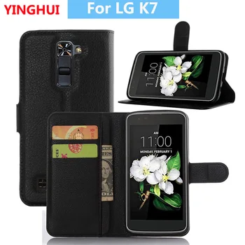 Fors LG K7 Flip Kožené Telefon Pouzdro pro LG K7 Kniha Styl Peněženka Slot pro Kartu Stand Flip PU Ochranné Pouzdro