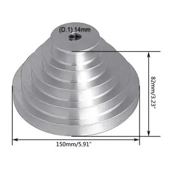 Hliník Typ 5 Krok Pagoda Řemenice 150 mm Vnější Průměr pro Časování V-Belt