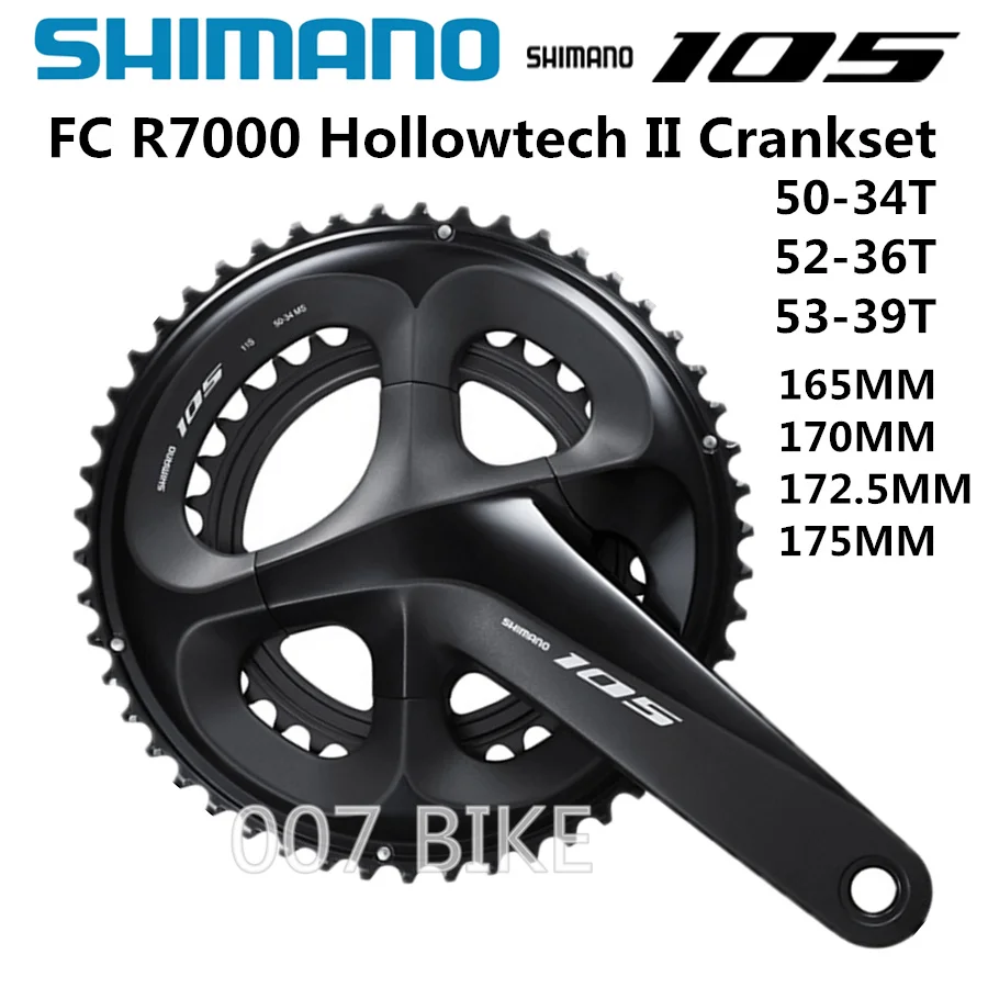 Shimano ciclismo 105 FC-R7000 HOLLOWTECH 52-36T 172.5mm 11s Silver Bielas II